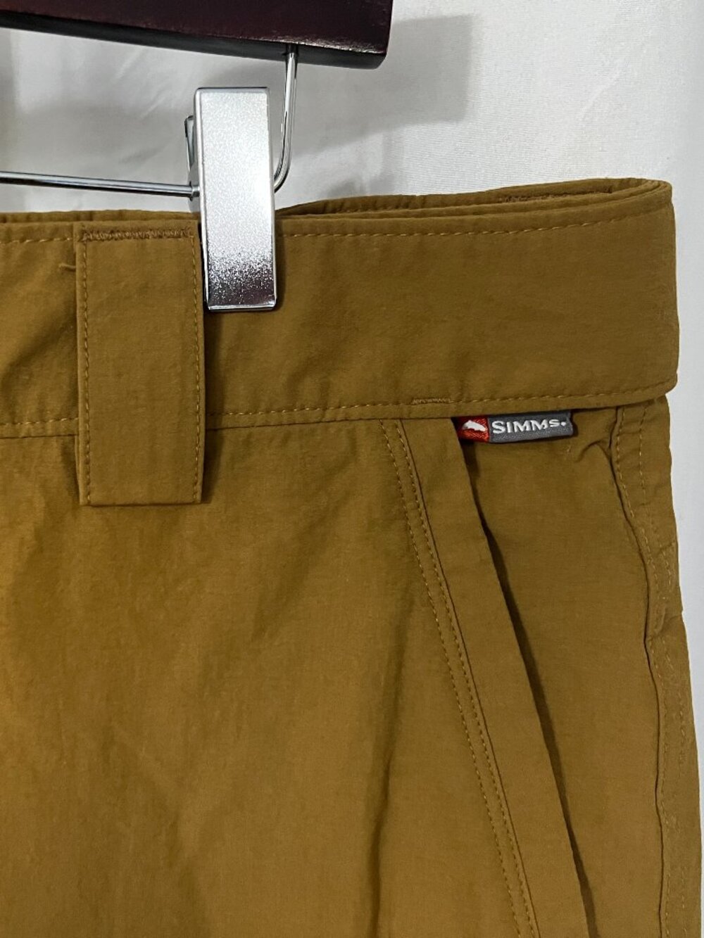 🎣 Simms Men’s Superlight Hiking Fishing Pants 38x33 Light Brown 🥾